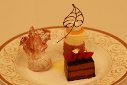 Grand Marnier Ice Parfait<br >Raspberry Chocolate Cake<br />Cinnamon Apple Pocket