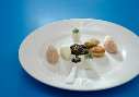 Chef Henk Savelberg: Iranian Osetra caviar with Buckwheat Blinis, North Sea Crab, Crème Fresh & Quail Egg