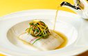 Chef Henk Savelberg: North Sea Turbot with vegetable Nage, julienne of Vegetables