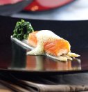 Seared Salmon “Balik” on White Asparagus
