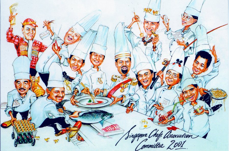 Singapore Chefs' Association Cartoon