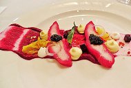 Sturgeon with textures of Beets and Caviar