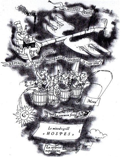 HOSPES, Bern, 1954: Cartoon