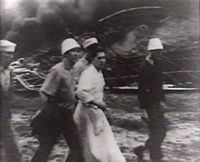Maier being assisted from the crash.